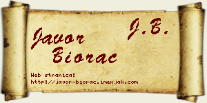 Javor Biorac vizit kartica